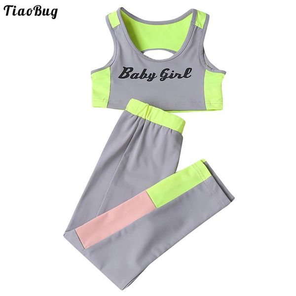 yoga outfit tiaobug summer 2pcs kid girls sport suit o-neck sleeveless letters print racer back open cropped vest and pants running set
yoga outfit tiaobug summer 2pcs kid girls sport suit o-neck sleeveless letters print racer back open cropped vest and pants running set