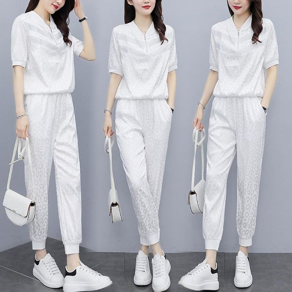 5xl plus size women's clothing fashion summer style 2 piece set slim tracksuit for women and pans two pants, White
5xl plus size women's clothing fashion summer style 2 piece set slim tracksuit for women and pans two pants, White