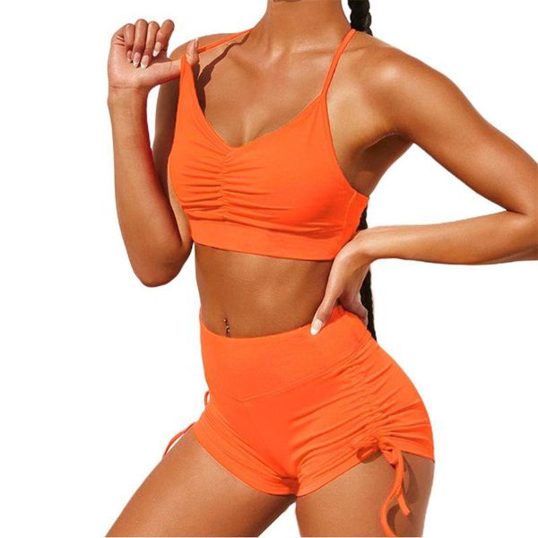 women's tracksuits female 2 pieces tracksuit halter crop ruched drawstring shorts activewear f42f, Gray
women's tracksuits female 2 pieces tracksuit halter crop ruched drawstring shorts activewear f42f, Gray
