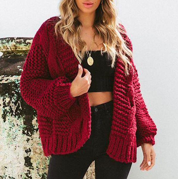 women's knits & tees retro jacquard autumn winter sweater cardigans knitted women sweaters long sleeve solid casual loose cardigan, White
women's knits & tees retro jacquard autumn winter sweater cardigans knitted women sweaters long sleeve solid casual loose cardigan, White