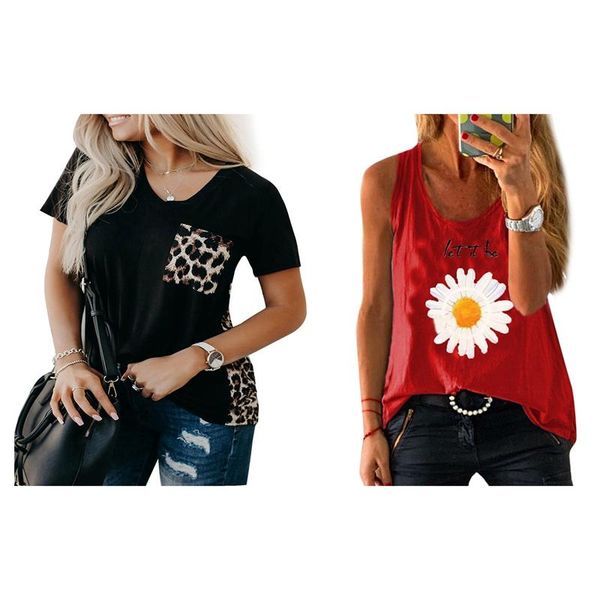 women's t-shirt summer short-sleeved shirt black xl & small daisy alphabet printed casual vest red, White
women's t-shirt summer short-sleeved shirt black xl & small daisy alphabet printed casual vest red, White