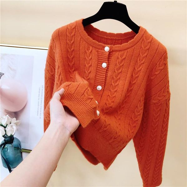 women's knits & tees loose twist short soft cardigan women 2021 autumn winter korean o-neck knitted sweater fashion elegant, White
women's knits & tees loose twist short soft cardigan women 2021 autumn winter korean o-neck knitted sweater fashion elegant, White