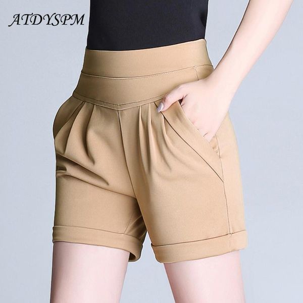 summer shorts women high stretch waist plus size short female elegant pleated harem femme casual women's, White;black
summer shorts women high stretch waist plus size short female elegant pleated harem femme casual women's, White;black