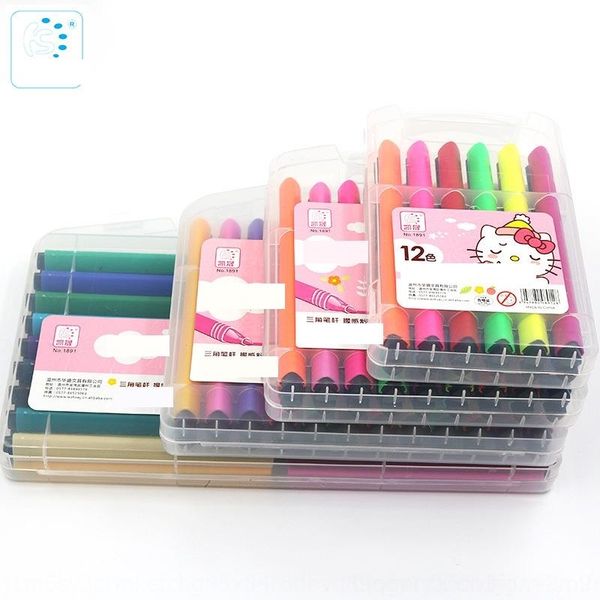 1mg studentswater washable painting pens children's brush triangle brush color holder watercolor pen set, Black;red
1mg studentswater washable painting pens children's brush triangle brush color holder watercolor pen set, Black;red
