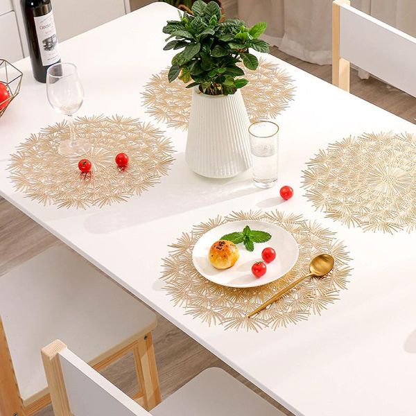 mats & pads 38cm hollow dandelion flower table mat bronzing pvc placemat insulation home christmas decoration
mats & pads 38cm hollow dandelion flower table mat bronzing pvc placemat insulation home christmas decoration
