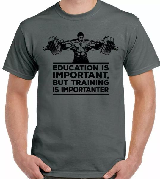 gym t-shirt importanter mens weight training mma bodybuilding muscle boxing, White;black
gym t-shirt importanter mens weight training mma bodybuilding muscle boxing, White;black