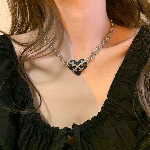 pendant necklaces gothic punk style heart necklace women o chain party jewellery rock metal gifts choker, Silver
pendant necklaces gothic punk style heart necklace women o chain party jewellery rock metal gifts choker, Silver
