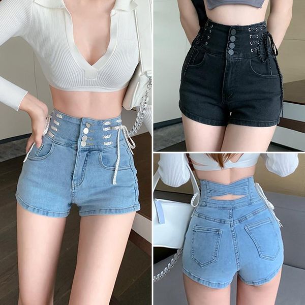 women's jeans denim shorts slim pants 2021 summer back hollow high waist tight-fitting stretch women, Blue
women's jeans denim shorts slim pants 2021 summer back hollow high waist tight-fitting stretch women, Blue