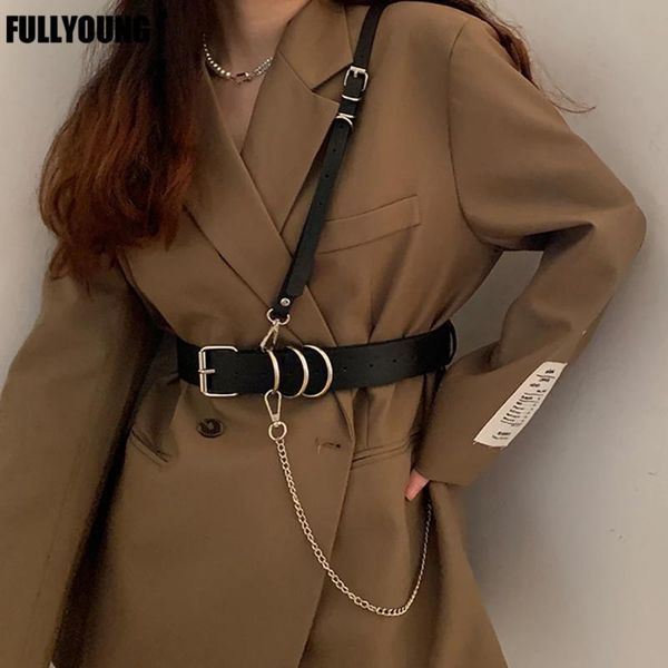 belts fashion luxury female belt black leather harness chain gothic corset dress adjustable personality lady party accessory, Black;brown
belts fashion luxury female belt black leather harness chain gothic corset dress adjustable personality lady party accessory, Black;brown