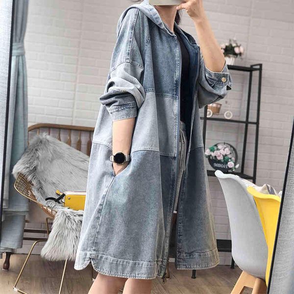 korean medium-length denim windbreaker women loose autumn new fashion loose hooded trench coat 210421, Tan;black
korean medium-length denim windbreaker women loose autumn new fashion loose hooded trench coat 210421, Tan;black