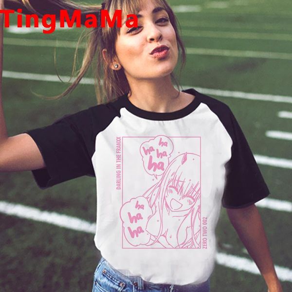 women's t-shirt darling in the franxx zero two women japanese tumblr plus size aesthetic graphic tees clothes, White
women's t-shirt darling in the franxx zero two women japanese tumblr plus size aesthetic graphic tees clothes, White