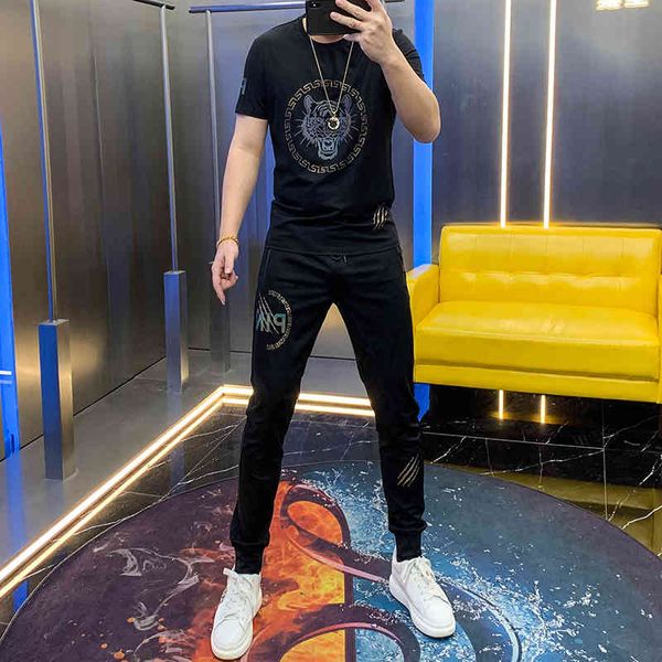 hoodies men's fashionable suit net red summer custom leopard offset thin manga two pieces, Black
hoodies men's fashionable suit net red summer custom leopard offset thin manga two pieces, Black