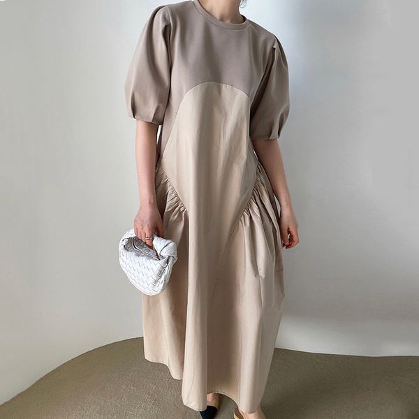 casual dresses korean chic summer french round neck loose contrast color stitching wrinkle feeling fake two large swing dress 87hi, Black;gray
casual dresses korean chic summer french round neck loose contrast color stitching wrinkle feeling fake two large swing dress 87hi, Black;gray