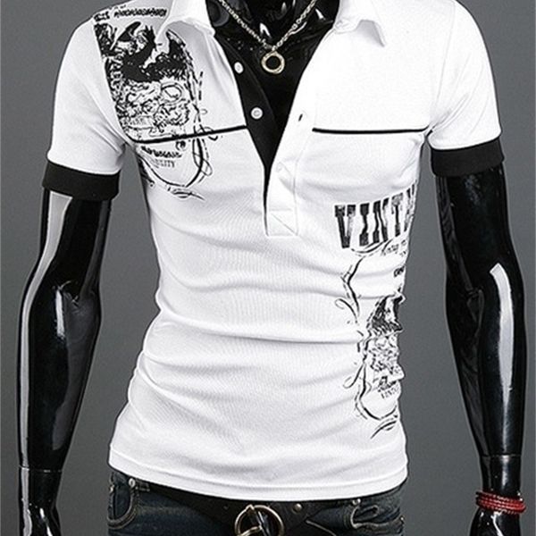 Fashion Polo Shirt Summer Men' Letter Print Lapel Short Sleeve T-shirt Sports, White
Fashion Polo Shirt Summer Men' Letter Print Lapel Short Sleeve T-shirt Sports, White
