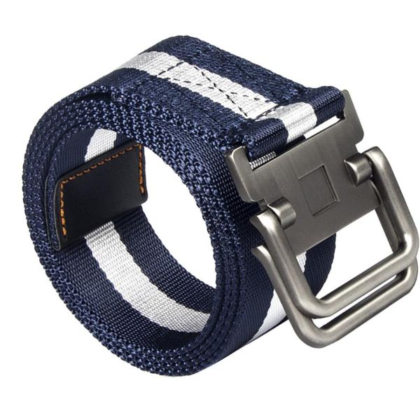 belt heavy duty waist metal buckle adjustable style nylon belts (blue and white) support, Black;gray
belt heavy duty waist metal buckle adjustable style nylon belts (blue and white) support, Black;gray