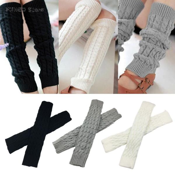 pair winter warm leg warmer women knee high knitted solid crochet warmers socks boot cuffs beenwarmers & hosiery, Black;white
pair winter warm leg warmer women knee high knitted solid crochet warmers socks boot cuffs beenwarmers & hosiery, Black;white
