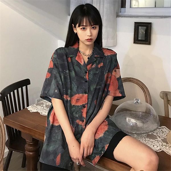 women's blouses & shirts vintage style loose floral chic clothing ulzzang oversize ins fashion brand hipster ladies summer, White
women's blouses & shirts vintage style loose floral chic clothing ulzzang oversize ins fashion brand hipster ladies summer, White