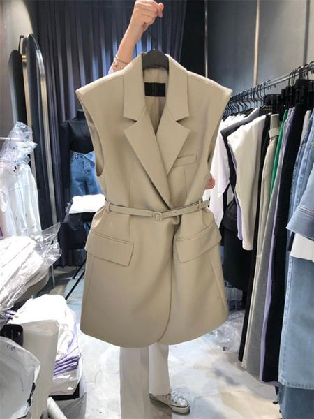 women's vests 2021 spring autumn female black temperament suit waistcoat large size lapel belt lady sleeveless blazer vest jacket e044, Black;white
women's vests 2021 spring autumn female black temperament suit waistcoat large size lapel belt lady sleeveless blazer vest jacket e044, Black;white