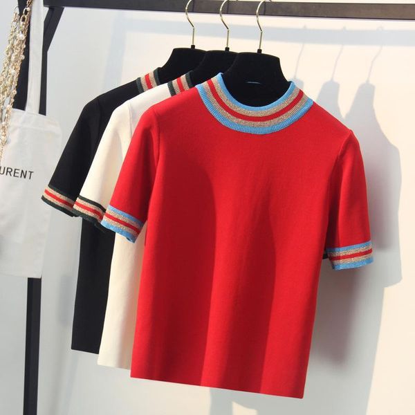 women's sweaters lurex rayon women 2021 summer knitting female pullovers red white black femme pull knitted tees ladies clothing
women's sweaters lurex rayon women 2021 summer knitting female pullovers red white black femme pull knitted tees ladies clothing