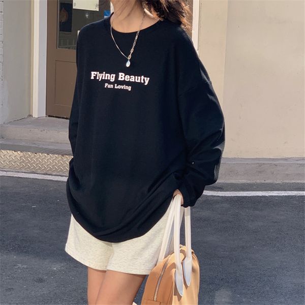 office lady korean all match stylish female t-shirts women casual brief chic o-neck students loose 210421, White
office lady korean all match stylish female t-shirts women casual brief chic o-neck students loose 210421, White