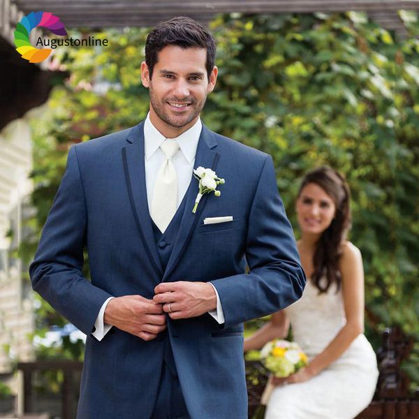 men's suits & blazers navy blue men wedding black lapel slim fit groom tuxedos 3piece pants vest man blazer jacket terno masculino, White;black
men's suits & blazers navy blue men wedding black lapel slim fit groom tuxedos 3piece pants vest man blazer jacket terno masculino, White;black