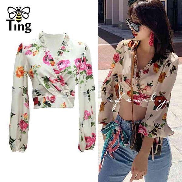 summer desinger floral print cute crop ruched v neck short casual lady blouse ins chic streetwear blusa 210513, White
summer desinger floral print cute crop ruched v neck short casual lady blouse ins chic streetwear blusa 210513, White