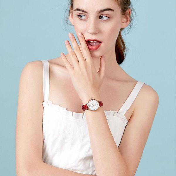 wristwatches watch quartz women's ins red temperament wild vitality ebohr, Slivery;brown
wristwatches watch quartz women's ins red temperament wild vitality ebohr, Slivery;brown