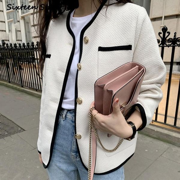 women's jackets for women autumn winter o neck single breasted loose pocket design y2k short coat sweater korean fashion clothing, Black;brown
women's jackets for women autumn winter o neck single breasted loose pocket design y2k short coat sweater korean fashion clothing, Black;brown