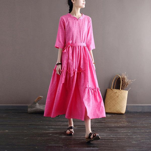 casual dresses fairynatural ladies bandage cotton linen patchwork fold 2021 summer women retro stand collar dress robes solid color, Black;gray
casual dresses fairynatural ladies bandage cotton linen patchwork fold 2021 summer women retro stand collar dress robes solid color, Black;gray