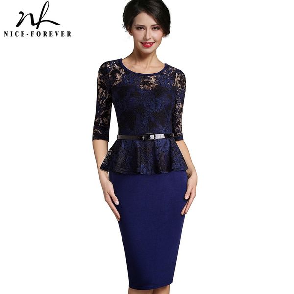 nice-forever vintage ladylike lace patchwork 3/4 sleeve peplum tunic bodycon women wear to work office pencil dress b360 210419, White
nice-forever vintage ladylike lace patchwork 3/4 sleeve peplum tunic bodycon women wear to work office pencil dress b360 210419, White