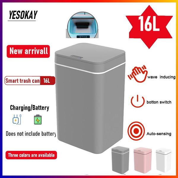 waste bins 14/16lsmart trash can automatic sensor dustbin smart electric bin home rubbish for kitchen bathroom garbage
waste bins 14/16lsmart trash can automatic sensor dustbin smart electric bin home rubbish for kitchen bathroom garbage