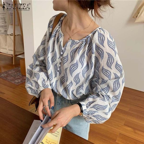 women's blouses & shirts 2022 spring puff sleeve women printed blouse casual ladies loose o-neck tunic office lady blusas femini, White
women's blouses & shirts 2022 spring puff sleeve women printed blouse casual ladies loose o-neck tunic office lady blusas femini, White