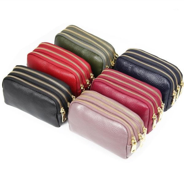 wallets women ladies wallet genuine leather mini three zip soft casual coin purse handbag small clutches1, Red;black
wallets women ladies wallet genuine leather mini three zip soft casual coin purse handbag small clutches1, Red;black