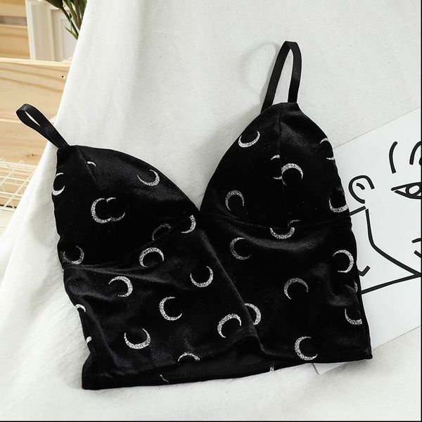 black velour crop y2k womens tank sequins camisole velvet club polka dot butterfly crescent pattern v neck, White
black velour crop y2k womens tank sequins camisole velvet club polka dot butterfly crescent pattern v neck, White