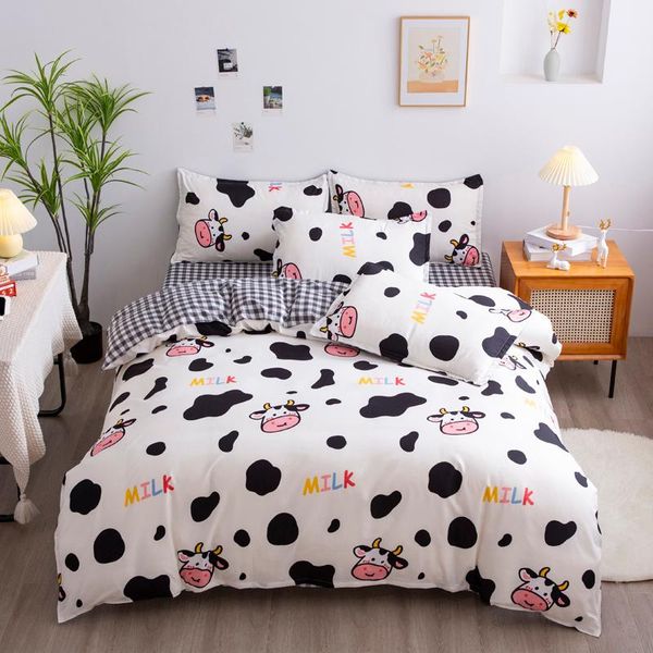 bedding sets four seasons set home cotton household linen flat sheet pillow case futon 3/4pcs cute cow
bedding sets four seasons set home cotton household linen flat sheet pillow case futon 3/4pcs cute cow