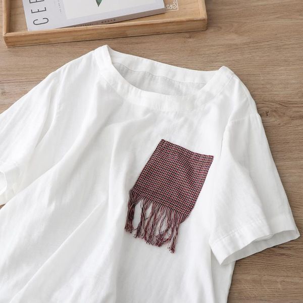 women's blouses & shirts round collar double cotton short sleeve shirt female, White
women's blouses & shirts round collar double cotton short sleeve shirt female, White