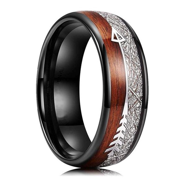 wedding rings 8mm fashion black stainless steel ring meteorite wood inlay arrow engagement jewelry gifts for him, Slivery;golden
wedding rings 8mm fashion black stainless steel ring meteorite wood inlay arrow engagement jewelry gifts for him, Slivery;golden