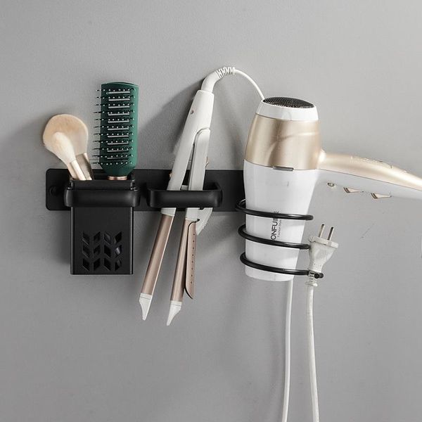 hooks & rails hair dryer holder wall mounted styling care tool organizer for bathroom multi-functional space saving storage rack ts3
hooks & rails hair dryer holder wall mounted styling care tool organizer for bathroom multi-functional space saving storage rack ts3
