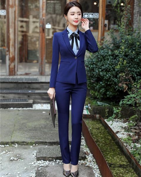 women's suits & blazers formal navy blue blazer women business with pant and jacket set ladies work wear office uniform designs syles, White;black
women's suits & blazers formal navy blue blazer women business with pant and jacket set ladies work wear office uniform designs syles, White;black