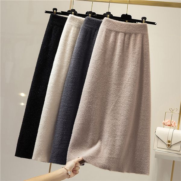 winter knitted midi long skirt women's autumn mink cashmere high waist a- line knit retro slim pleated for women 210420, Black
winter knitted midi long skirt women's autumn mink cashmere high waist a- line knit retro slim pleated for women 210420, Black