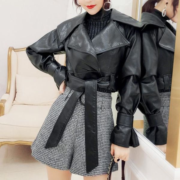 women's jackets sondr 2021 pu leather larper lapel collar full sleeve long tassel bow elegant high street lined autumn fashion coat, Black;brown
women's jackets sondr 2021 pu leather larper lapel collar full sleeve long tassel bow elegant high street lined autumn fashion coat, Black;brown