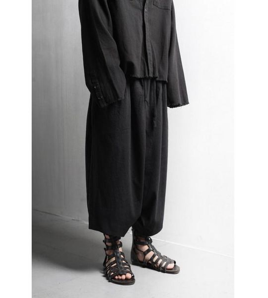 men's korean fashion high street solid color wide leg sports pants, Black
men's korean fashion high street solid color wide leg sports pants, Black