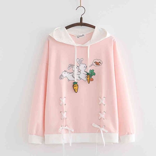 lolita sweet girls pink hooded hoodies women kawaii anime bunny print sweatshirt cute fashion lace up long sleeve pullover, Black
lolita sweet girls pink hooded hoodies women kawaii anime bunny print sweatshirt cute fashion lace up long sleeve pullover, Black