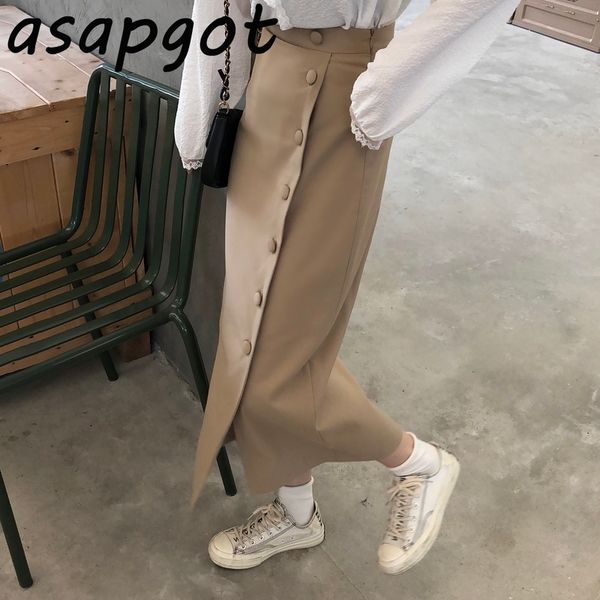 korea chic temperament slim high waist split mid-length single-breasted skirt women casual vintage mujer faldas fashion clothing 210429, Black
korea chic temperament slim high waist split mid-length single-breasted skirt women casual vintage mujer faldas fashion clothing 210429, Black