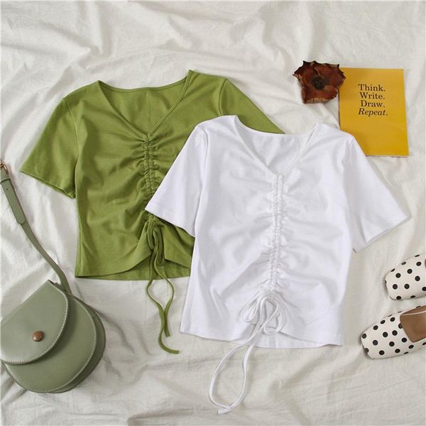 women's t-shirt summer crop y2k aesthetic casual oversized high waist short sleeve harajuku plus size vintage women clothing, White
women's t-shirt summer crop y2k aesthetic casual oversized high waist short sleeve harajuku plus size vintage women clothing, White