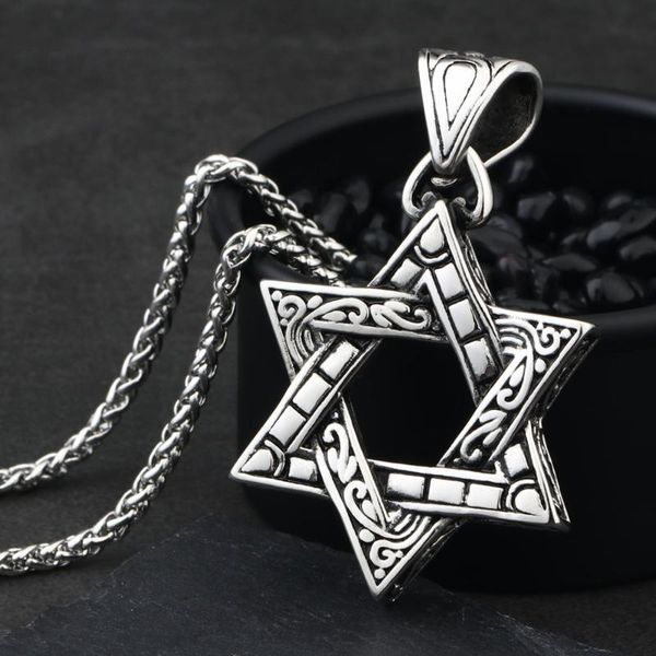 pendant necklaces vintage hexagram long chain for men lady stainless steel silver color colar jewelry daily punk 22" mn127
pendant necklaces vintage hexagram long chain for men lady stainless steel silver color colar jewelry daily punk 22" mn127