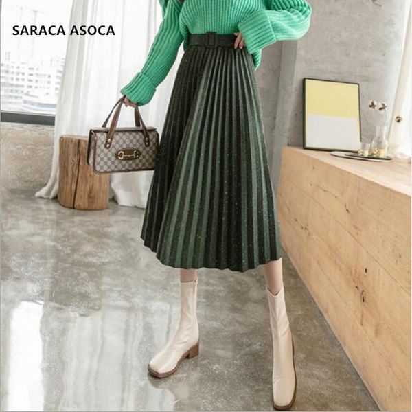 style atumn winter fashion elastic waist flash pleated bust women belt mid-calf long skirt lady skirts, Black
style atumn winter fashion elastic waist flash pleated bust women belt mid-calf long skirt lady skirts, Black