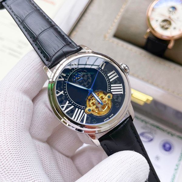 2021 new fashion men's automatic mechanical watch leather 40.5mm luminous stainless steel case waterproof ladies casual, Slivery;brown
2021 new fashion men's automatic mechanical watch leather 40.5mm luminous stainless steel case waterproof ladies casual, Slivery;brown