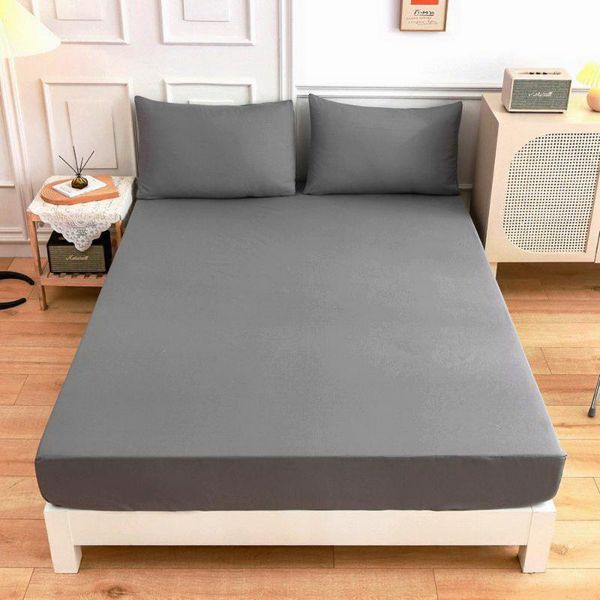 sheets & sets pure gray fitted sheet mattress cover four corners with elastic band bed
sheets & sets pure gray fitted sheet mattress cover four corners with elastic band bed