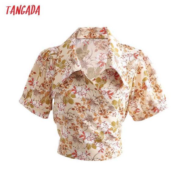tangada women retro flowers print crop shirt bow short sleeve summer chic female shirt 1d130 210609, White
tangada women retro flowers print crop shirt bow short sleeve summer chic female shirt 1d130 210609, White